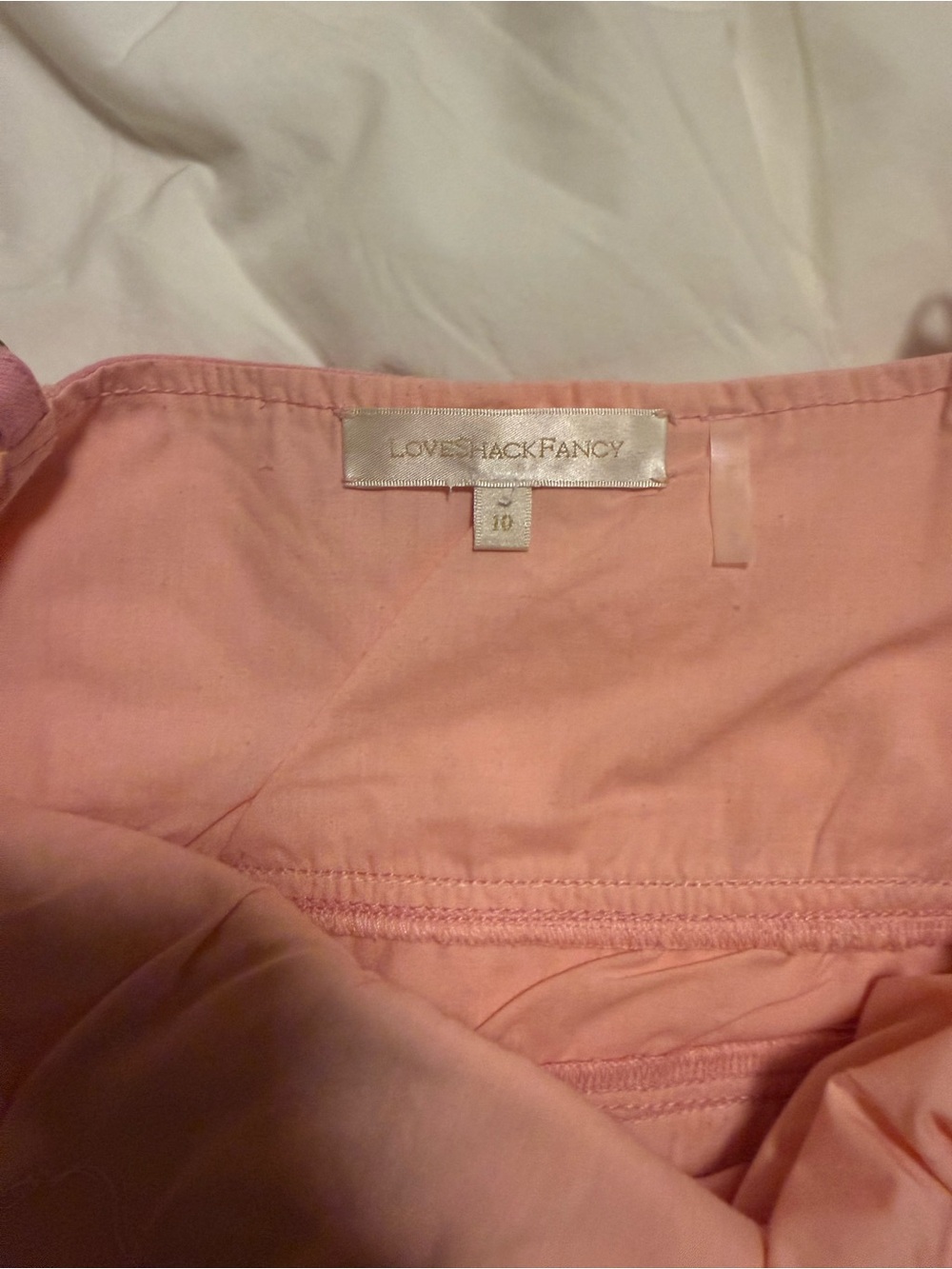 LoveShackFancy Pink Patchwork Slip Mini Dress - Picture 2 of 4
